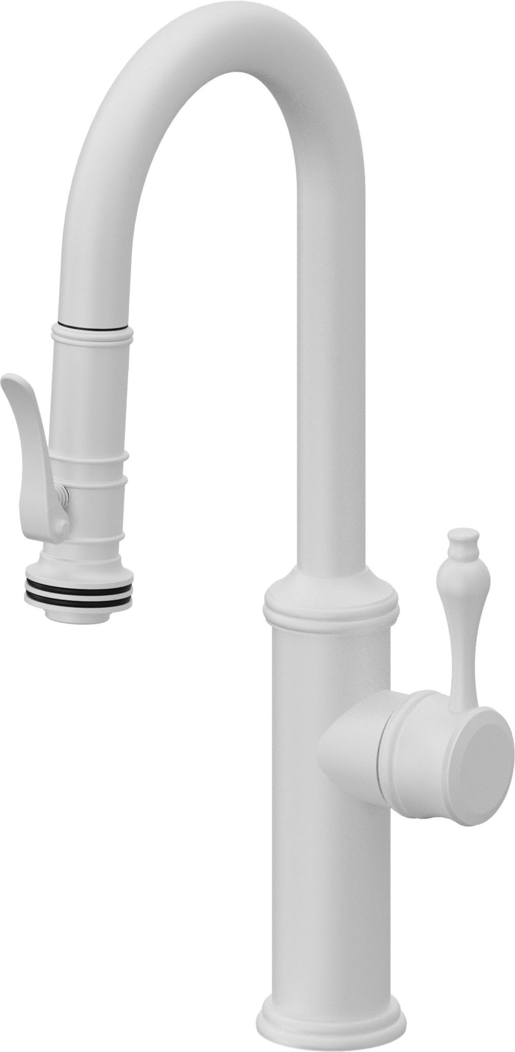 California Faucets Davoli Llave Extraíble Tradicional para Bar/Preparación - Blanco Mate
