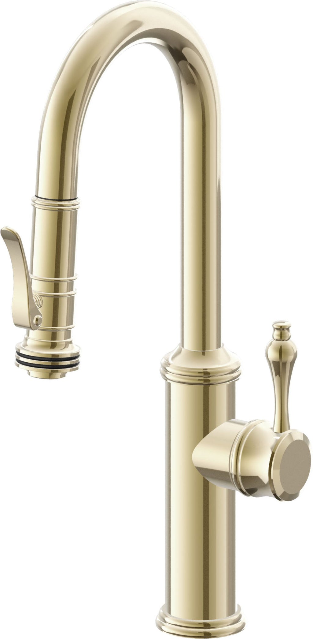 California Faucets Davoli Llave Extraíble Tradicional para Bar/Preparación - Latón Pulido