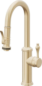 California Faucets Davoli Llave Extraíble Tradicional para Bar/Preparación - Latón Satinado