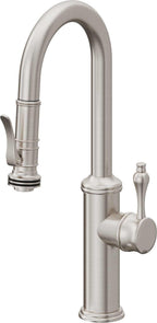 California Faucets Davoli Llave Extraíble Tradicional para Bar/Preparación - Squeeze — Acero Inoxidable Ultra / Serie 61