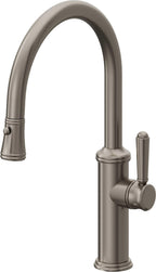 California Faucets Davoli Llave de Cocina Extraíble Tradicional - Surtidor Bajo - Grafito