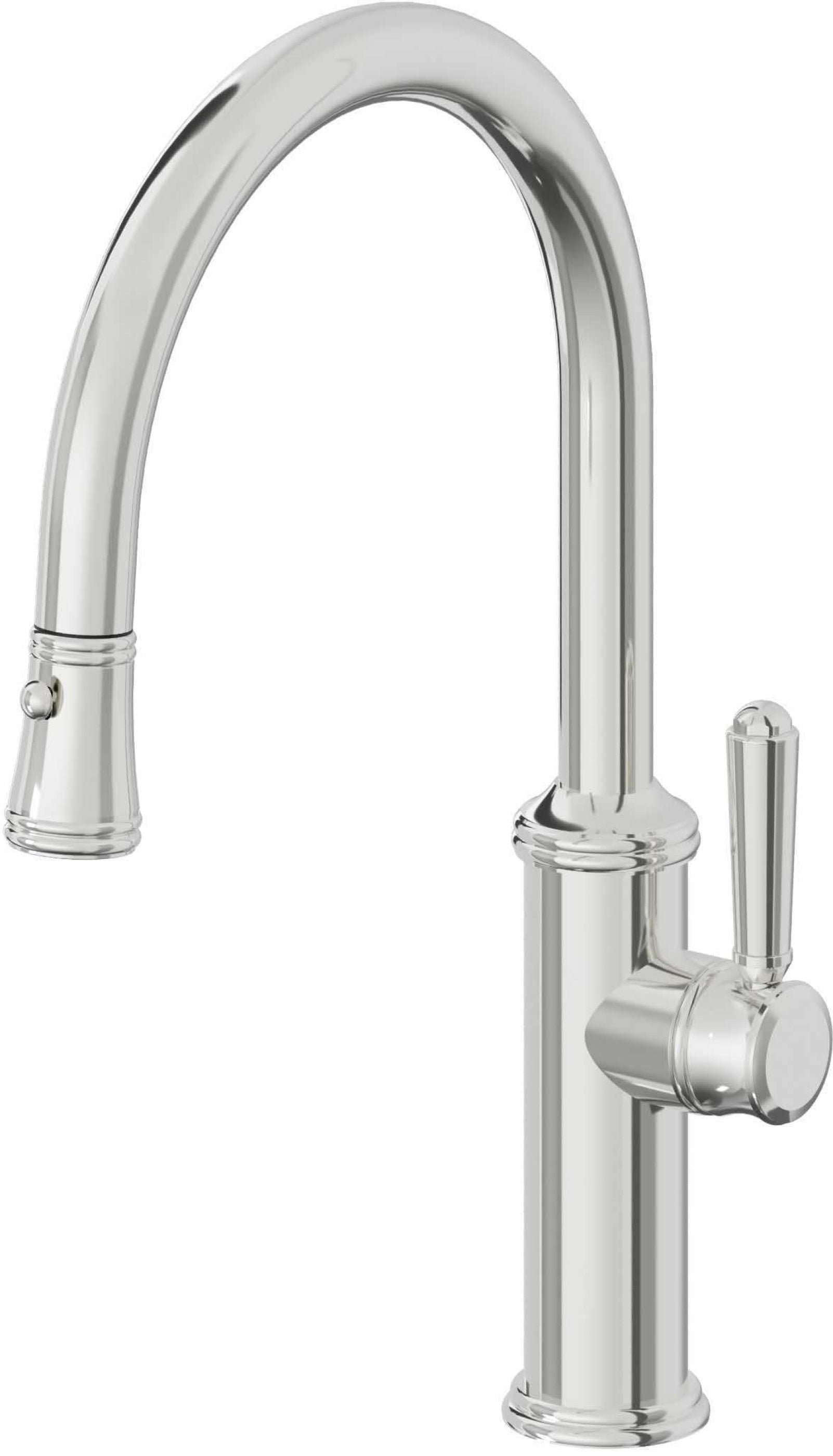 California Faucets Davoli Llave de Cocina Extraíble Tradicional - Surtidor Bajo - Cromo Pulido