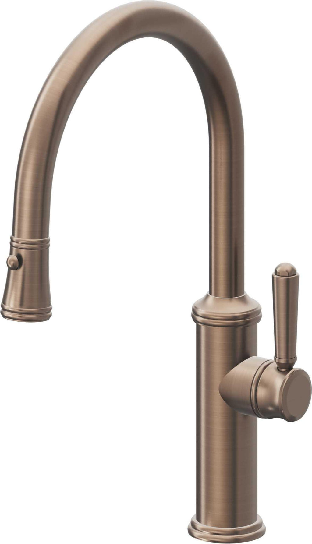 California Faucets Davoli Llave de Cocina Extraíble Tradicional - Surtidor Bajo - Bronce Satinado