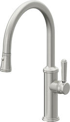 California Faucets Davoli Llave de Cocina Extraíble Tradicional - Surtidor Bajo - Cromo Satinado
