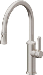 California Faucets Davoli Llave de Cocina Extraíble Tradicional - Surtidor Bajo - Acero Inoxidable Ultra
