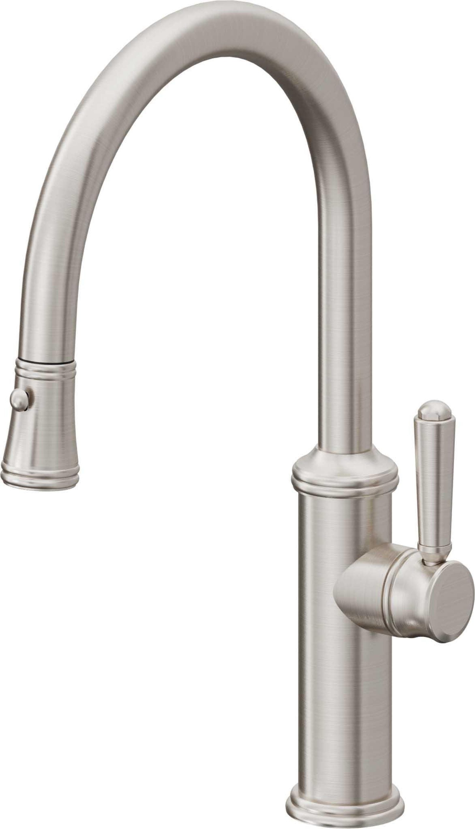 California Faucets Davoli Llave de Cocina Extraíble Tradicional - Surtidor Bajo - Acero Inoxidable Ultra
