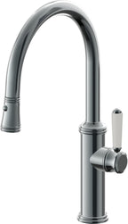 California Faucets Davoli Llave de Cocina Extraíble Tradicional - Surtidor Bajo - Níquel Negro