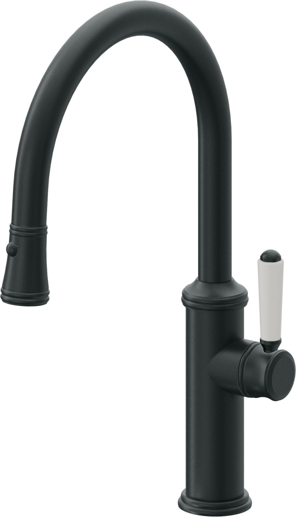California Faucets Davoli Llave de Cocina Extraíble Tradicional - Surtidor Bajo - Carbón