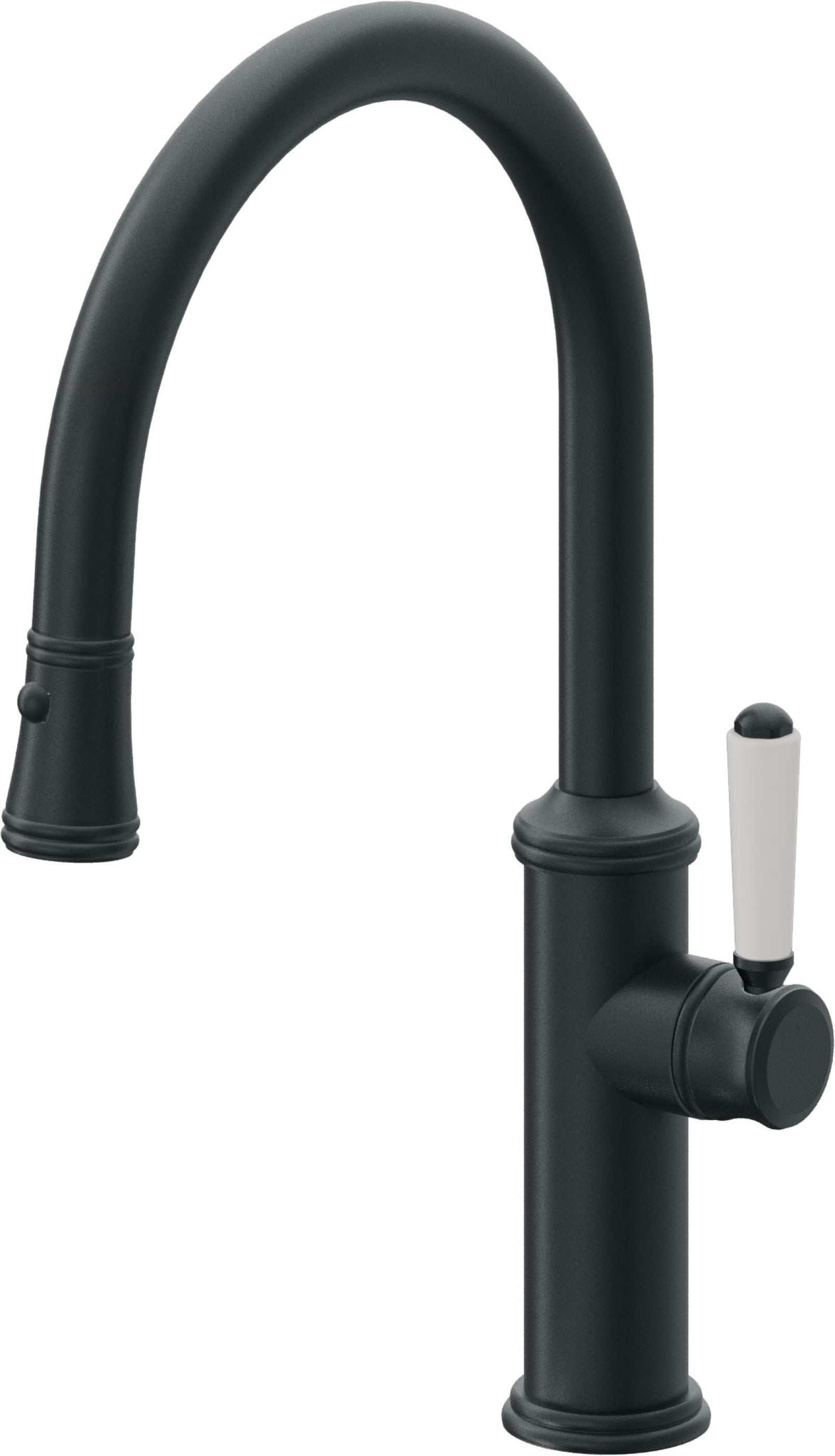 California Faucets Davoli Llave de Cocina Extraíble Tradicional - Surtidor Bajo - Carbón
