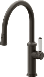 California Faucets Davoli Llave de Cocina Extraíble Tradicional - Surtidor Bajo - Bronce Oscuro