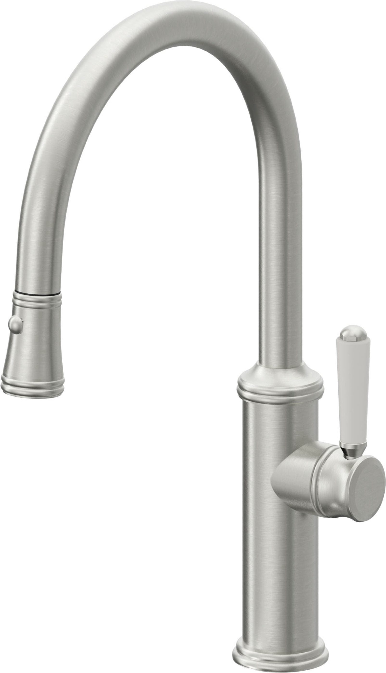 California Faucets Davoli Llave de Cocina Extraíble Tradicional - Surtidor Bajo - Cromo Satinado