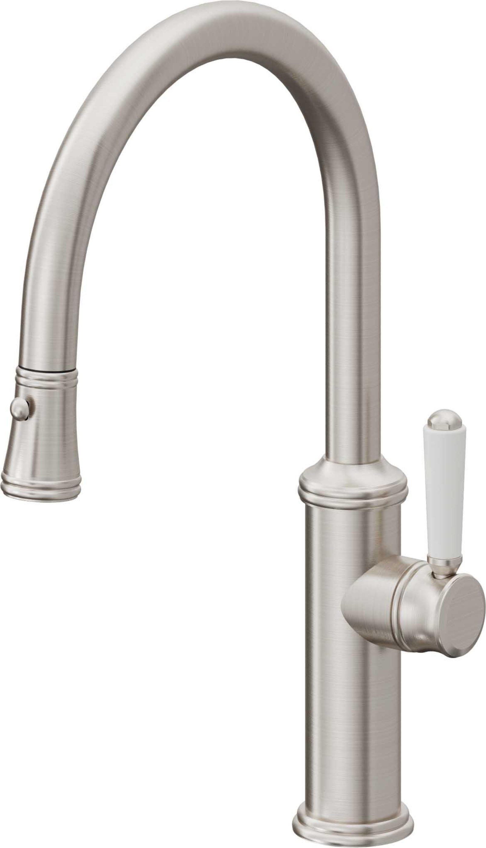 California Faucets Davoli Llave de Cocina Extraíble Tradicional - Surtidor Bajo - Acero Inoxidable Ultra