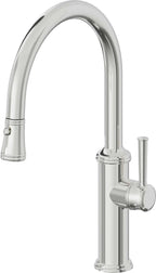 California Faucets Davoli Llave de Cocina Extraíble Tradicional - Surtidor Bajo - Cromo Pulido