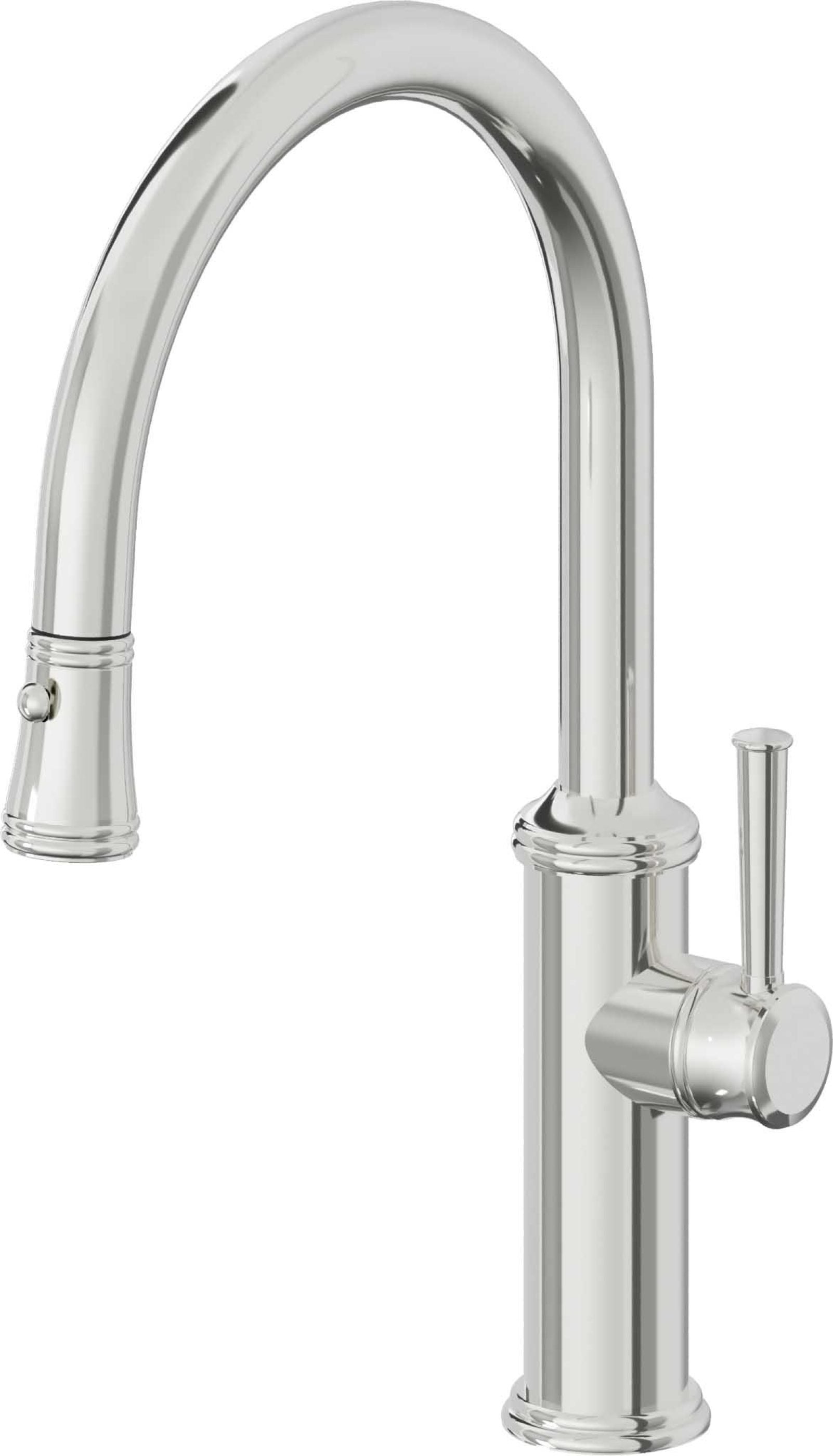 California Faucets Davoli Llave de Cocina Extraíble Tradicional - Surtidor Bajo - Cromo Pulido