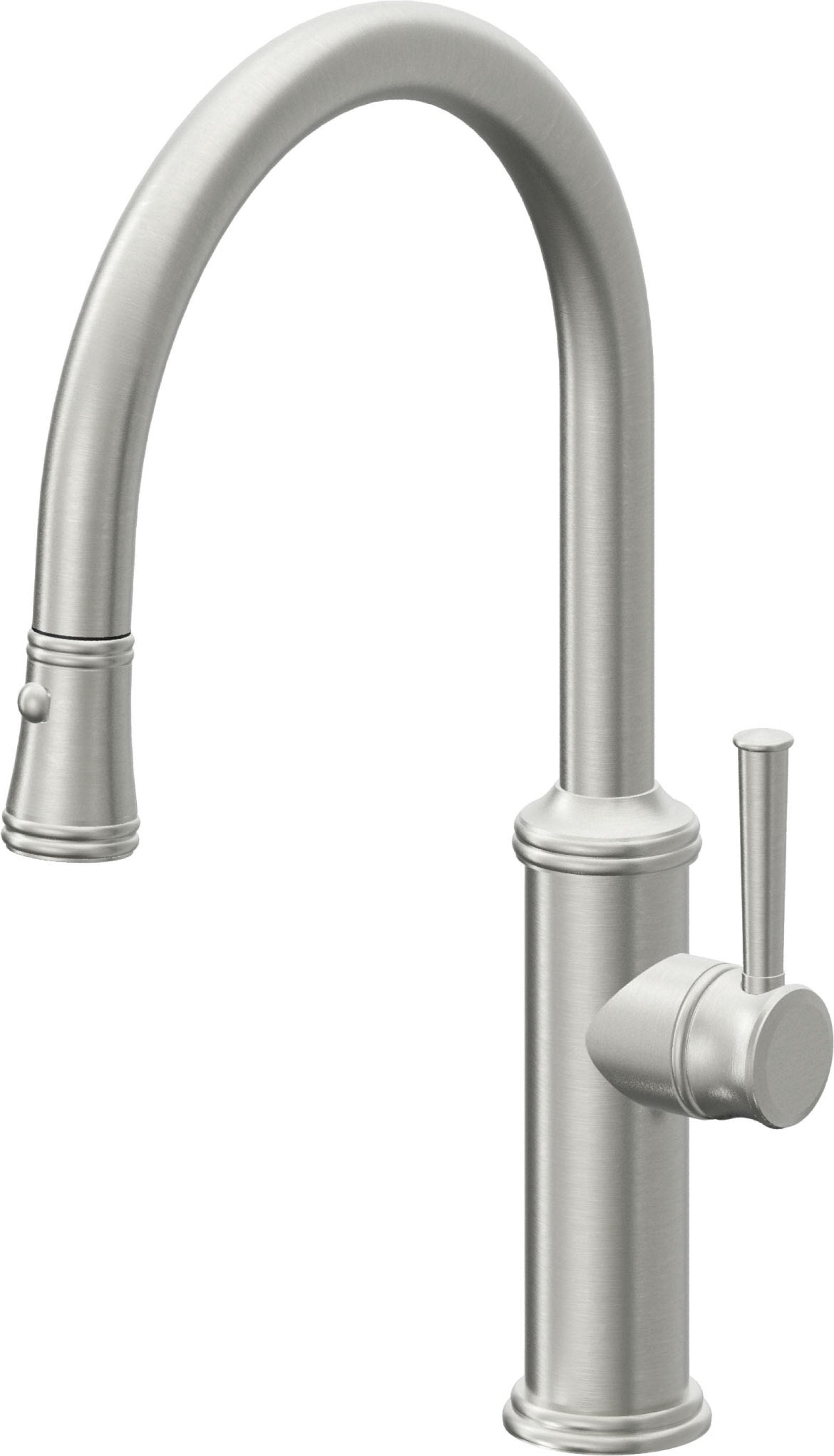 California Faucets Davoli Llave de Cocina Extraíble Tradicional - Surtidor Bajo - Cromo Satinado