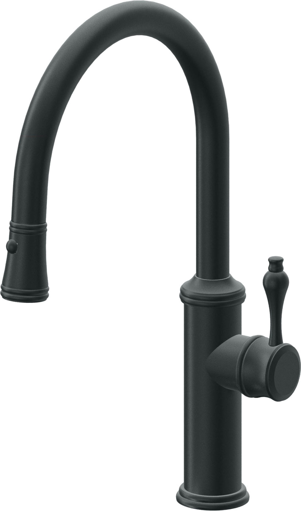 California Faucets Davoli Llave de Cocina Extraíble Tradicional - Surtidor Bajo - Carbón