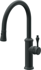 California Faucets Davoli Llave de Cocina Extraíble Tradicional - Surtidor Bajo - Carbón
