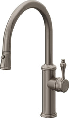 California Faucets Davoli Llave de Cocina Extraíble Tradicional - Surtidor Bajo - Grafito
