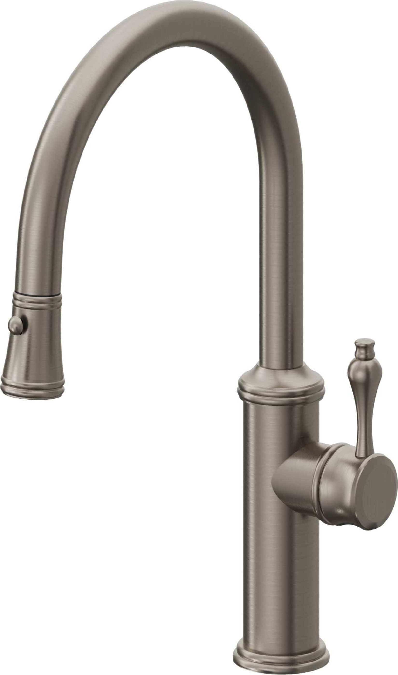 California Faucets Davoli Llave de Cocina Extraíble Tradicional - Surtidor Bajo - Grafito