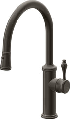 California Faucets Davoli Llave de Cocina Extraíble Tradicional - Surtidor Bajo - Bronce Oscuro