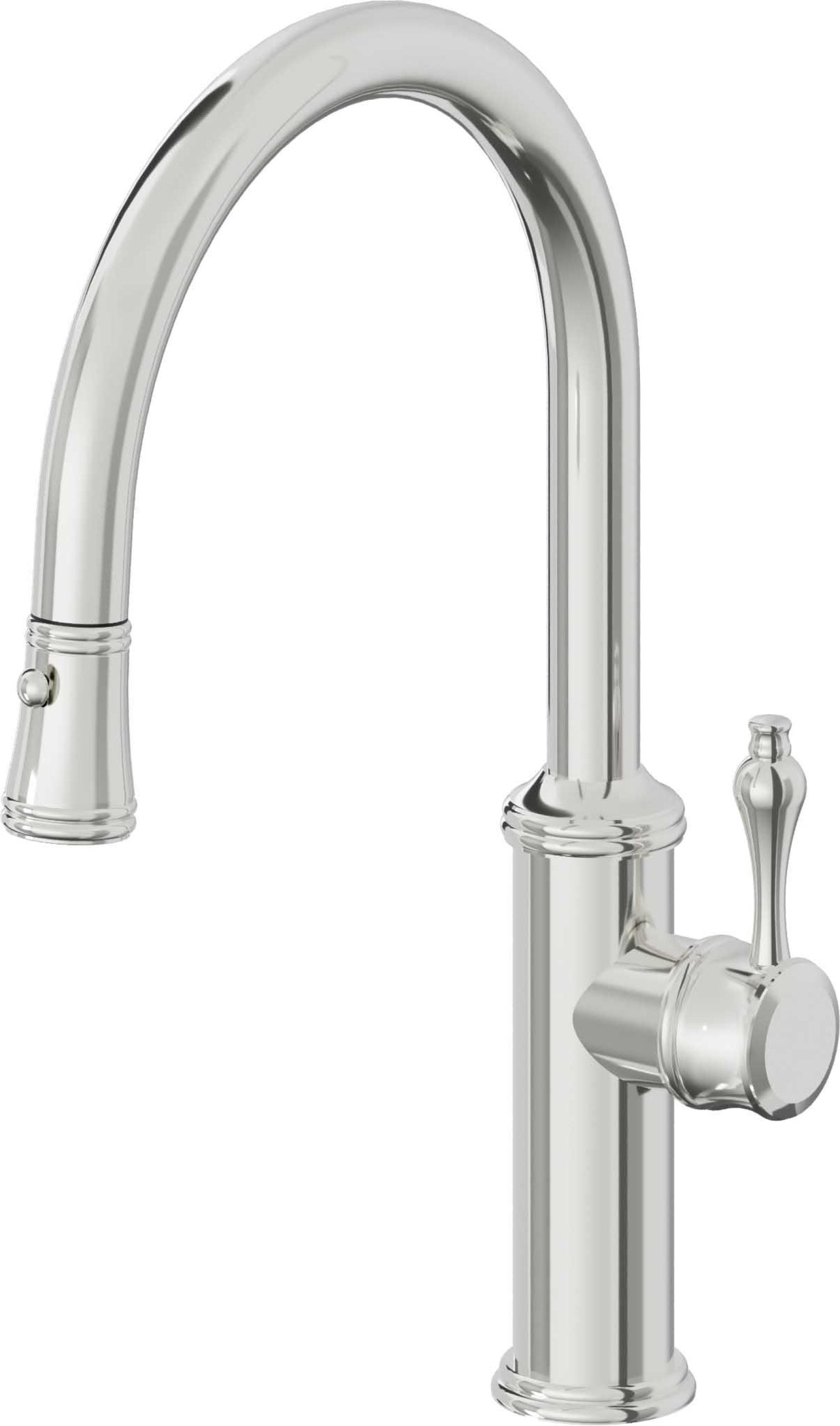 California Faucets Davoli Llave de Cocina Extraíble Tradicional - Surtidor Bajo - Cromo Pulido