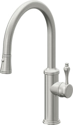 California Faucets Davoli Llave de Cocina Extraíble Tradicional - Surtidor Bajo - Cromo Satinado