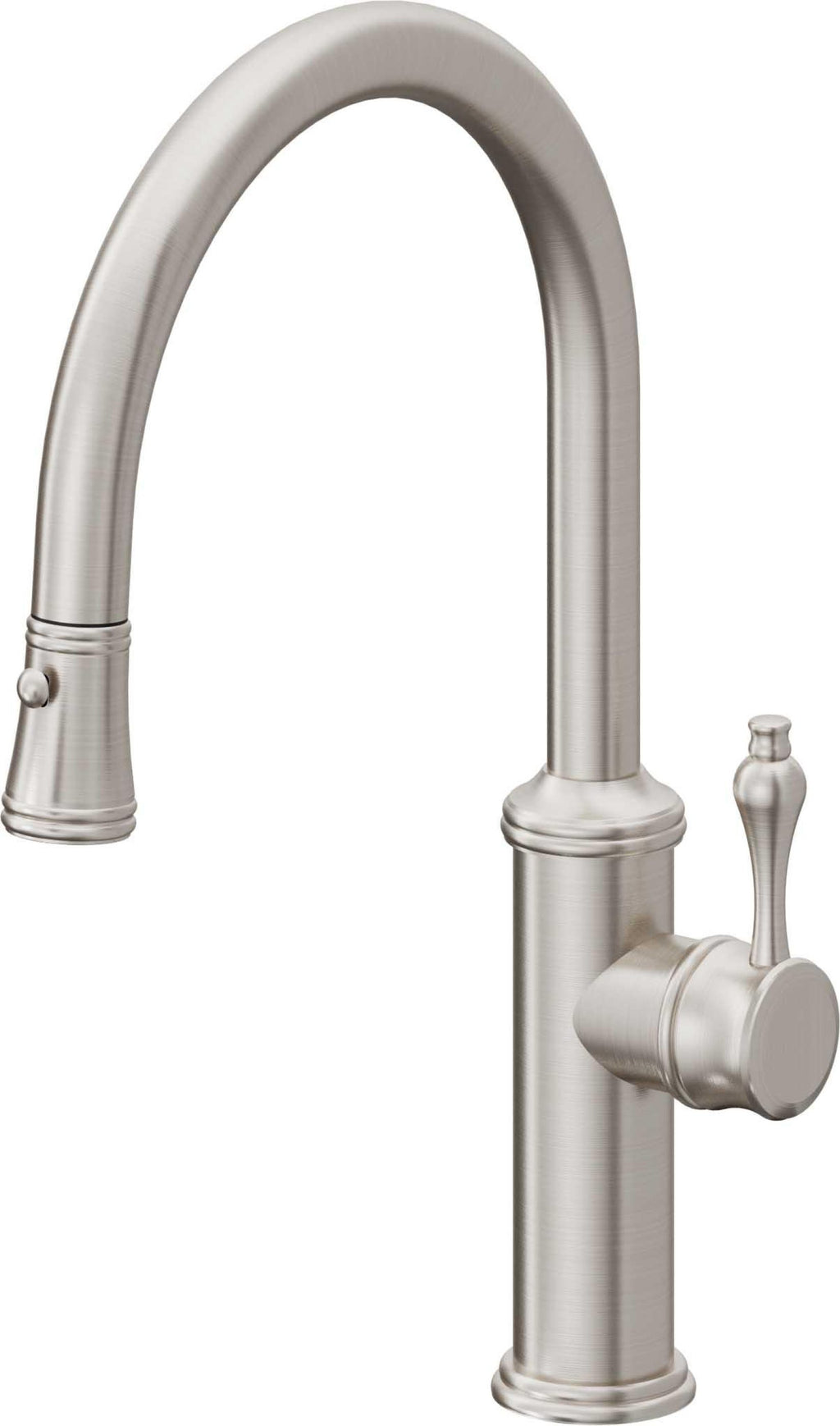 California Faucets Davoli Llave de Cocina Extraíble Tradicional - Surtidor Bajo - Acero Inoxidable Ultra