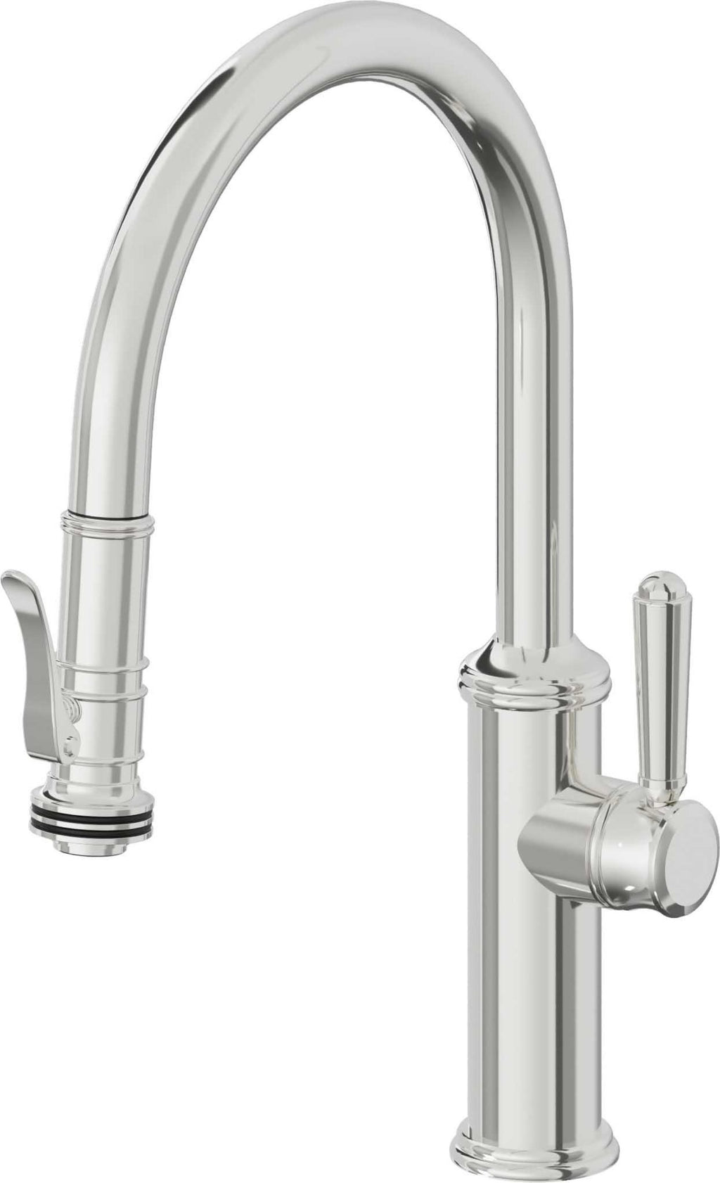 California Faucets Davoli Llave de Cocina Extraíble Tradicional - Surtidor Bajo - Cromo Pulido