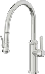 California Faucets Davoli Llave de Cocina Extraíble Tradicional - Surtidor Bajo - Cromo Pulido