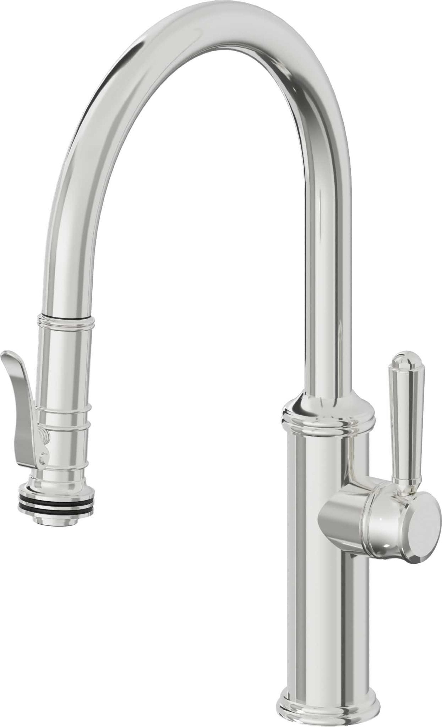 California Faucets Davoli Llave de Cocina Extraíble Tradicional - Surtidor Bajo - Cromo Pulido