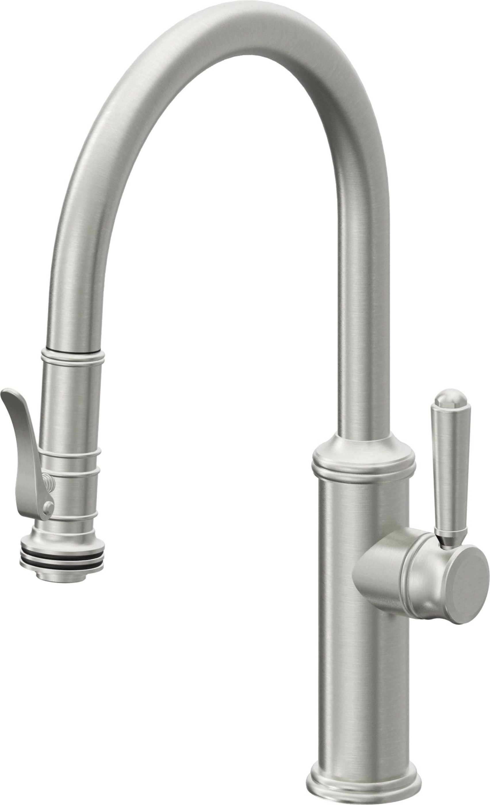 California Faucets Davoli Llave de Cocina Extraíble Tradicional - Surtidor Bajo - Cromo Satinado