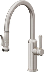 California Faucets Davoli Llave de Cocina Extraíble Tradicional - Surtidor Bajo - Acero Inoxidable Ultra