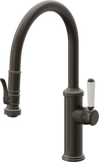 California Faucets Davoli Llave de Cocina Extraíble Tradicional - Surtidor Bajo - Bronce Oscuro