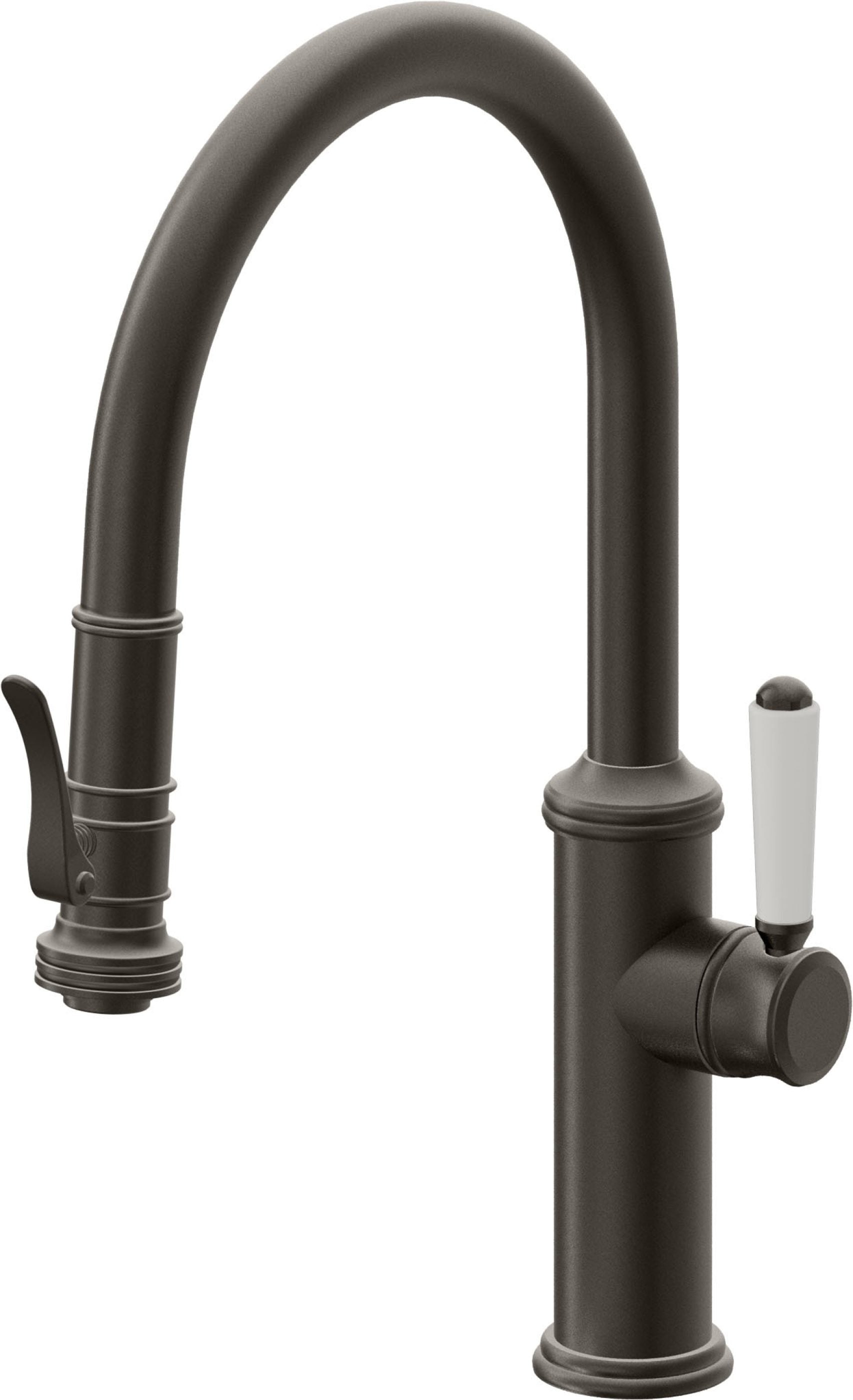 California Faucets Davoli Llave de Cocina Extraíble Tradicional - Surtidor Bajo - Bronce Oscuro