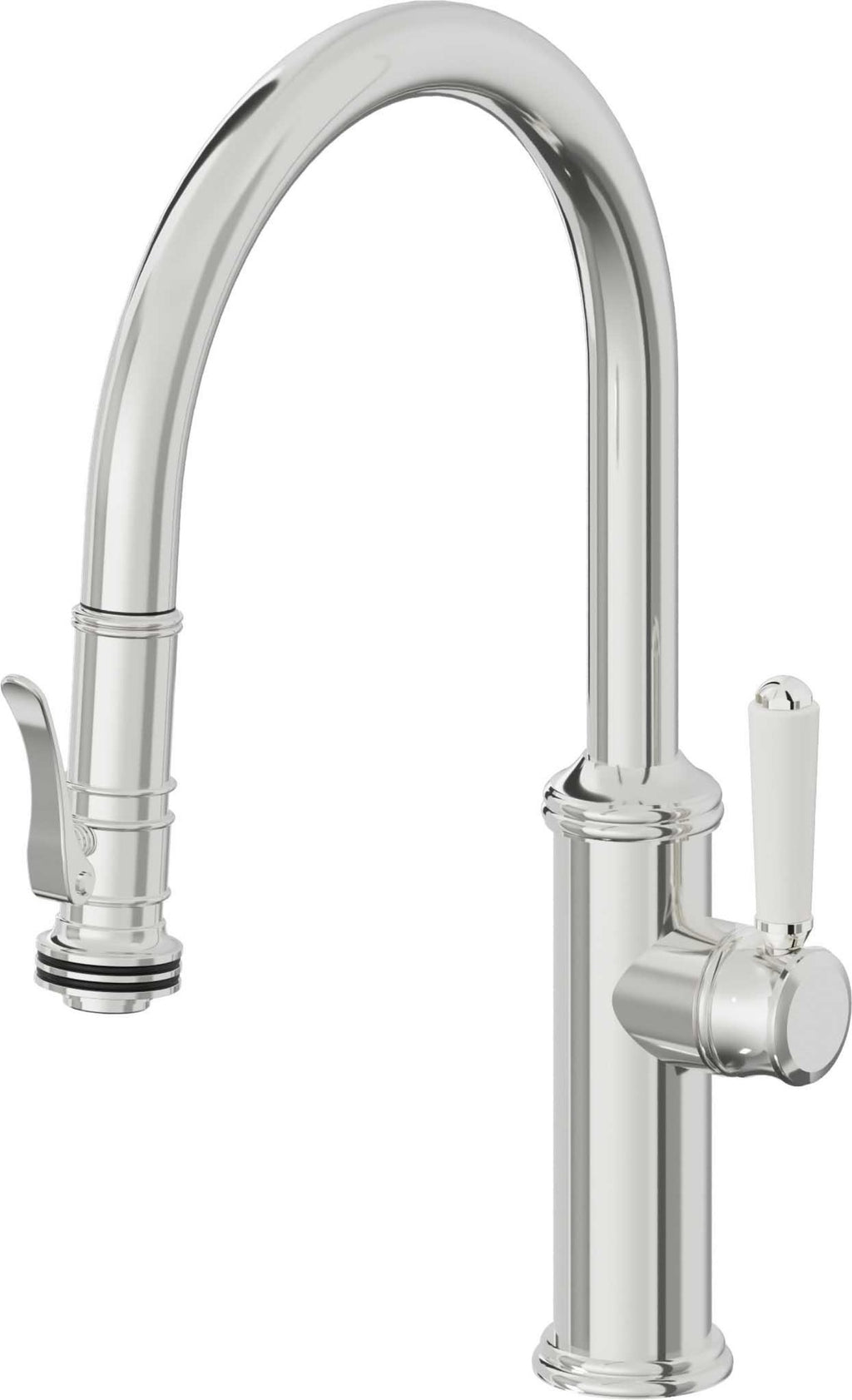 California Faucets Davoli Llave de Cocina Extraíble Tradicional - Surtidor Bajo - Cromo Pulido
