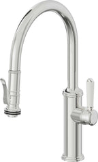 California Faucets Davoli Llave de Cocina Extraíble Tradicional - Surtidor Bajo - Cromo Pulido
