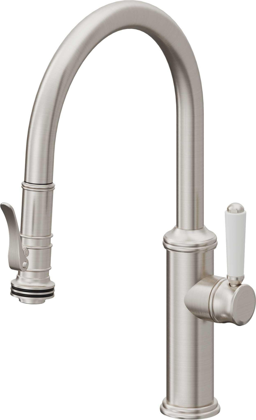 California Faucets Davoli Llave de Cocina Extraíble Tradicional - Surtidor Bajo - Acero Inoxidable Ultra