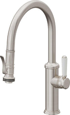 California Faucets Davoli Llave de Cocina Extraíble Tradicional - Surtidor Bajo - Acero Inoxidable Ultra