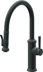 California Faucets Davoli Llave de Cocina Extraíble Tradicional - Surtidor Bajo - Carbón