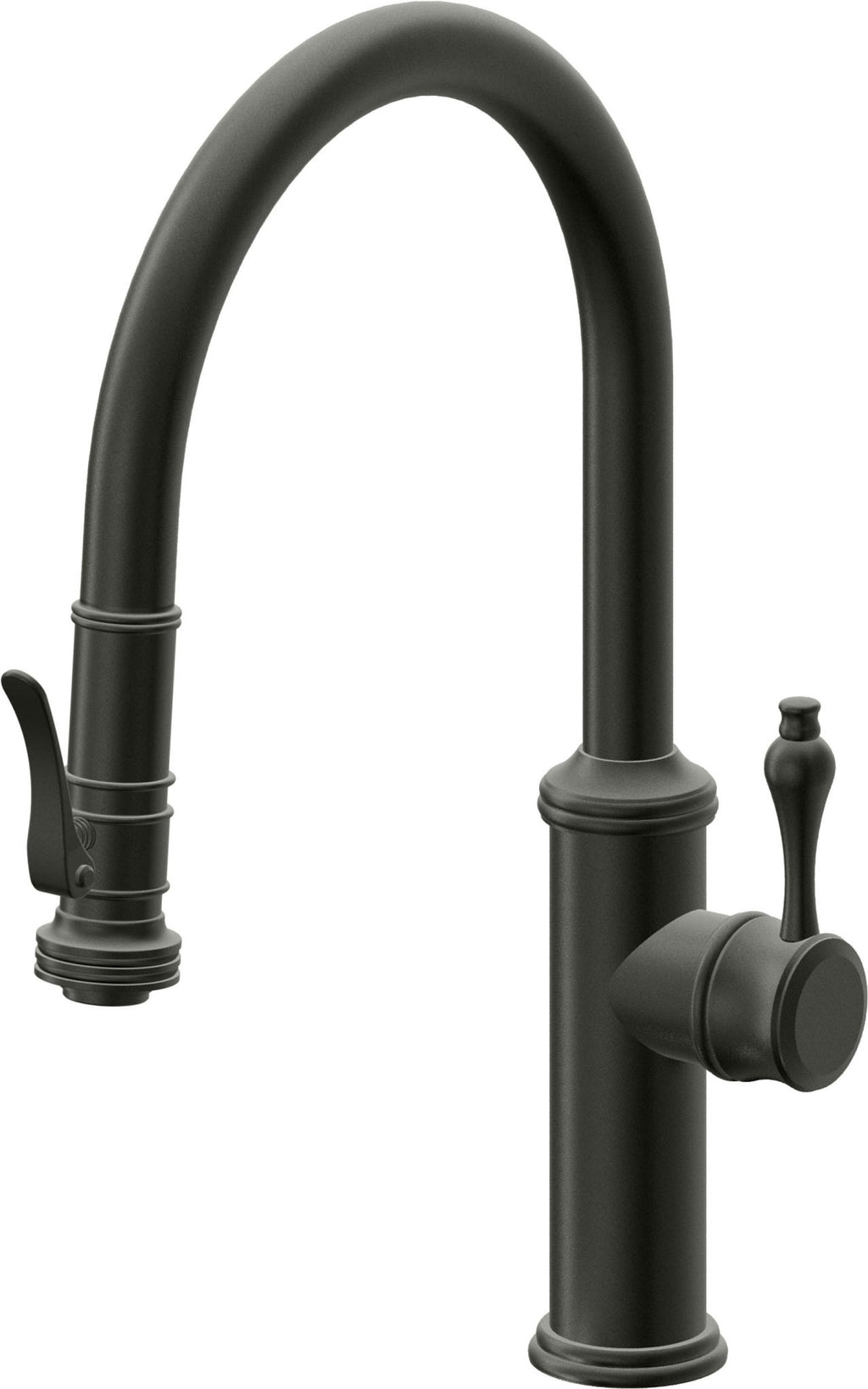 California Faucets Davoli Llave de Cocina Extraíble Tradicional - Surtidor Bajo - Bronce Bella Terra