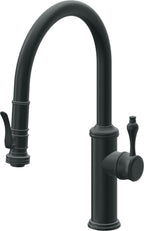 California Faucets Davoli Llave de Cocina Extraíble Tradicional - Surtidor Bajo - Carbón
