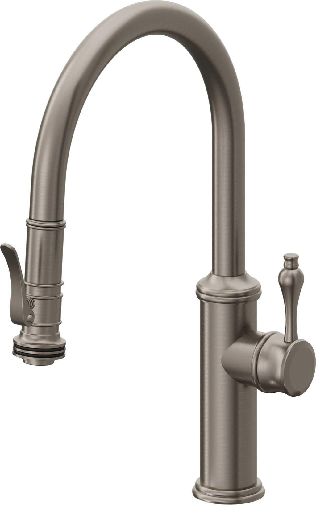 California Faucets Davoli Llave de Cocina Extraíble Tradicional - Surtidor Bajo - Grafito