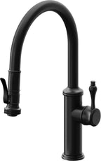 California Faucets Davoli Llave de Cocina Extraíble Tradicional - Surtidor Bajo - Negro Mate