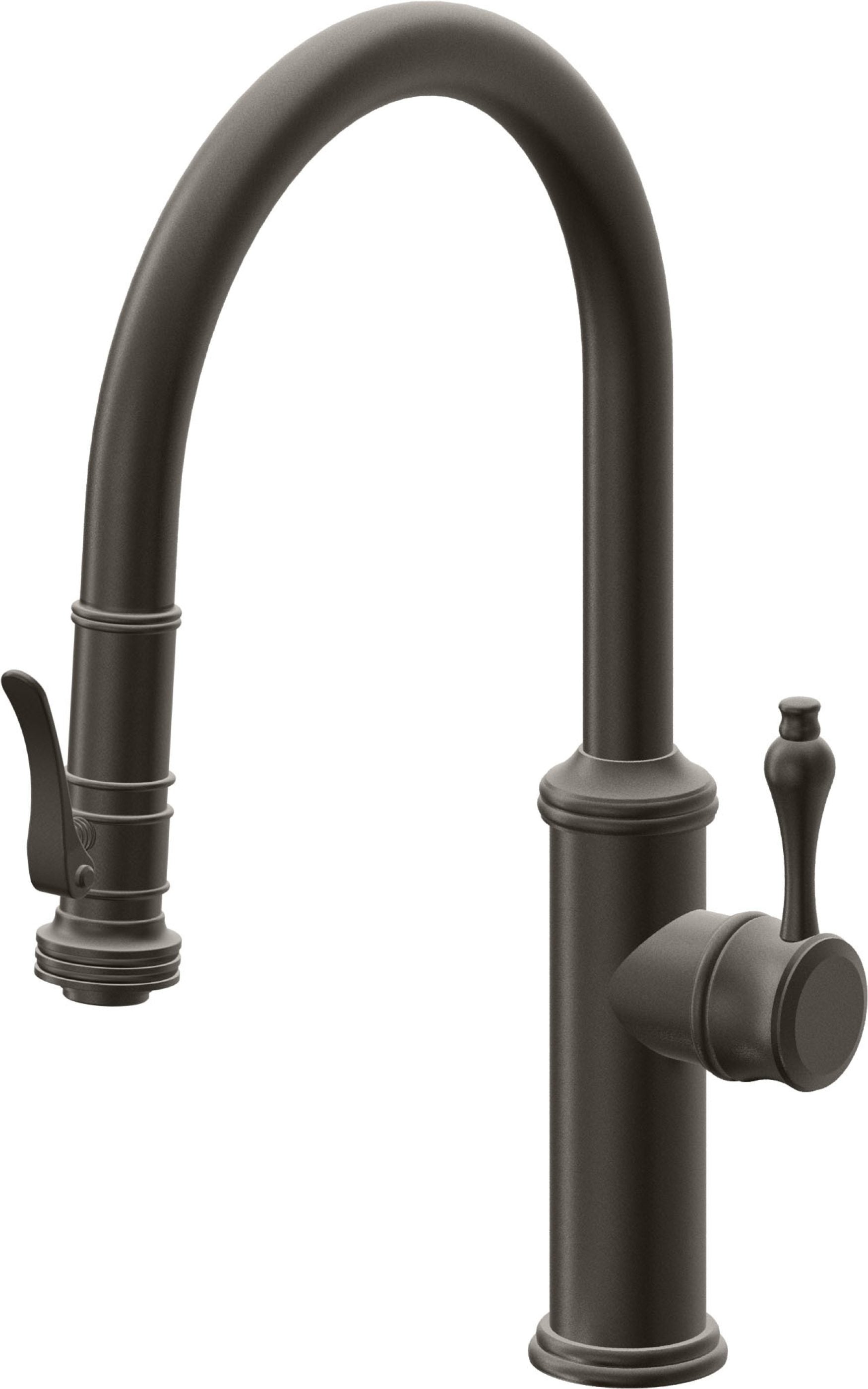 California Faucets Davoli Llave de Cocina Extraíble Tradicional - Surtidor Bajo - Bronce Oscuro