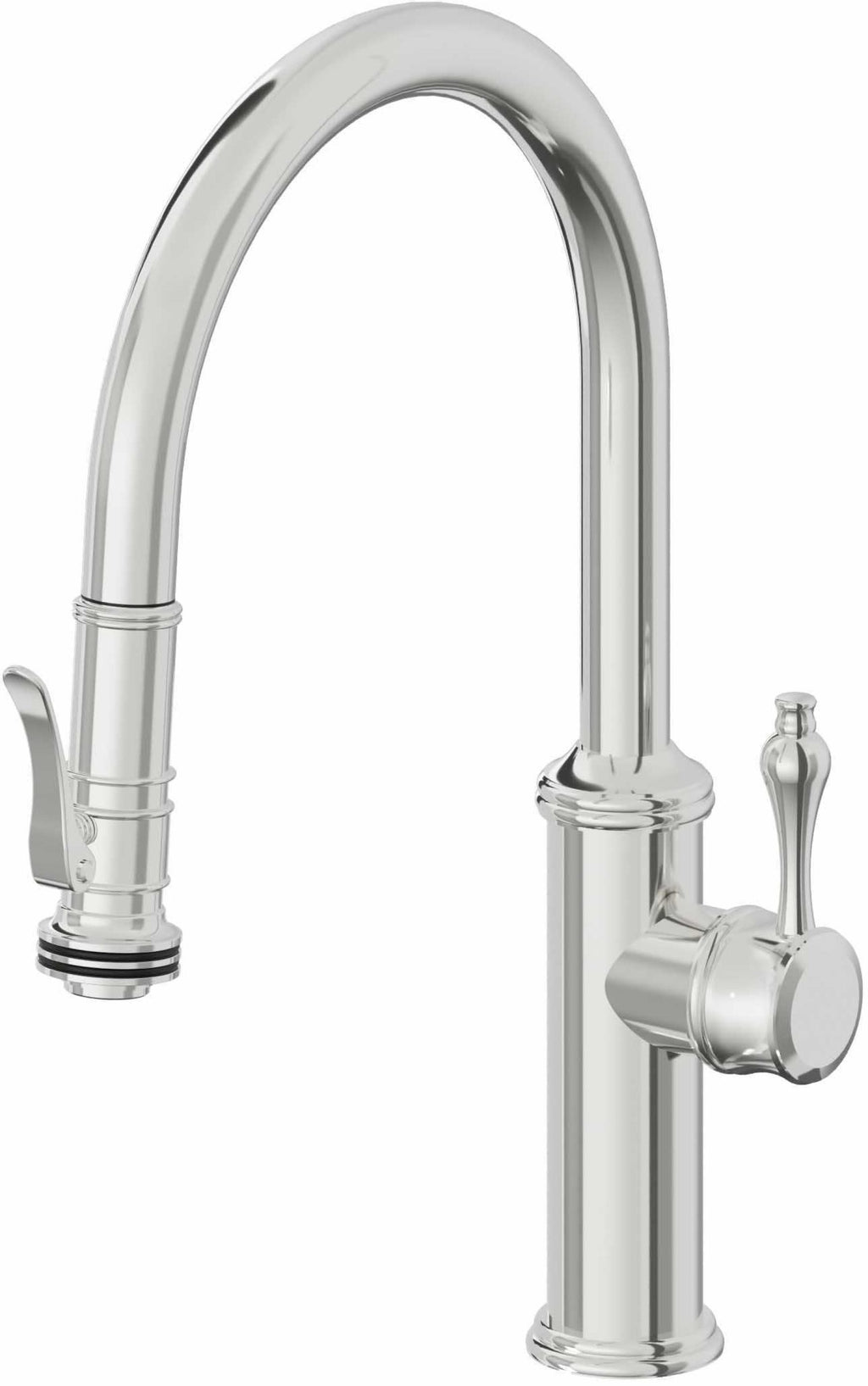 California Faucets Davoli Llave de Cocina Extraíble Tradicional - Surtidor Bajo - Cromo Pulido