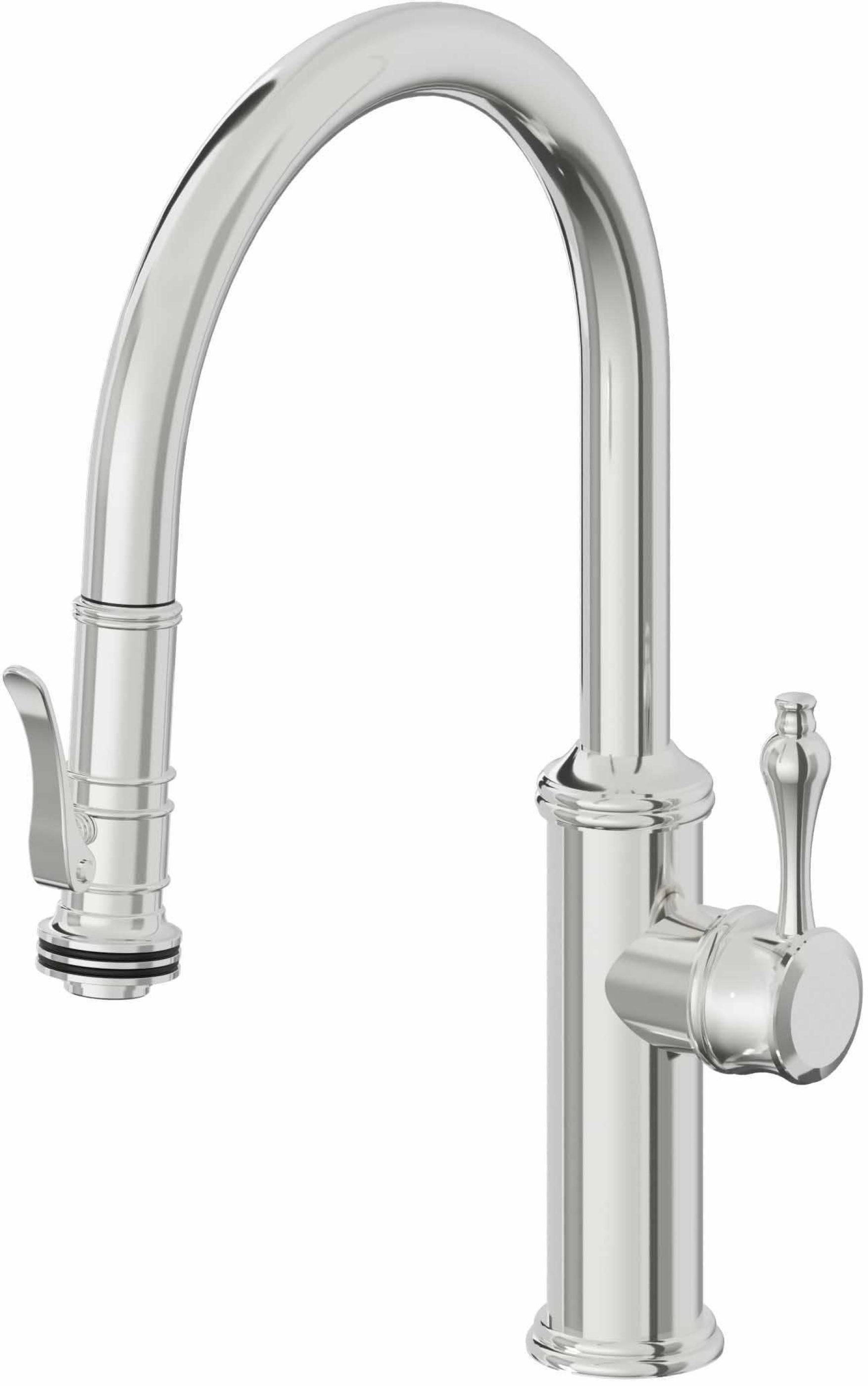 California Faucets Davoli Llave de Cocina Extraíble Tradicional - Surtidor Bajo - Cromo Pulido