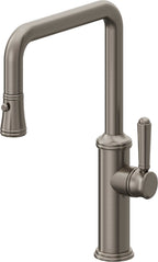 California Faucets Davoli Llave de Cocina Extraíble Tradicional - Surtidor Quad - Grafito