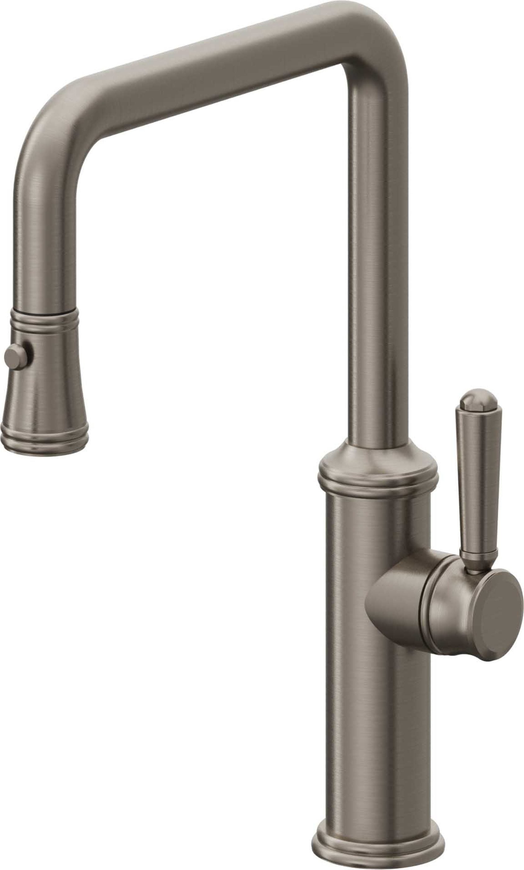 California Faucets Davoli Llave de Cocina Extraíble Tradicional - Surtidor Quad - Grafito