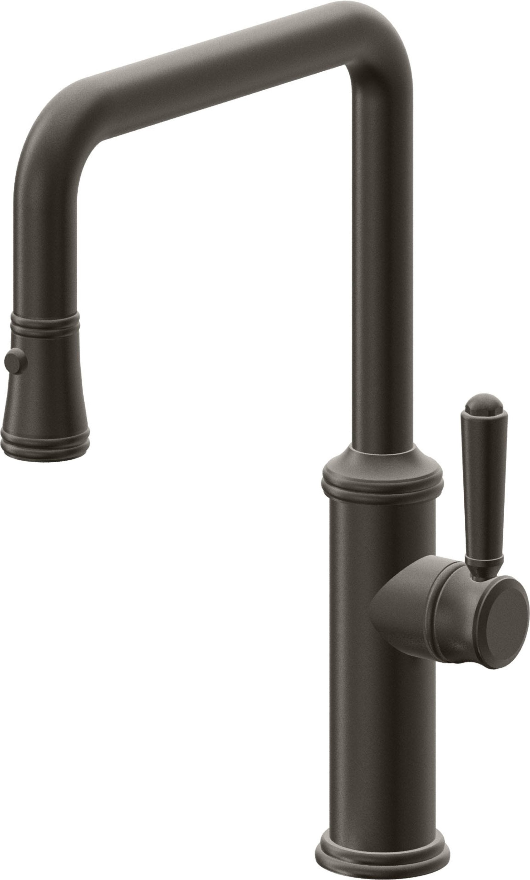 California Faucets Davoli Llave de Cocina Extraíble Tradicional - Surtidor Quad - Bronce Oscuro