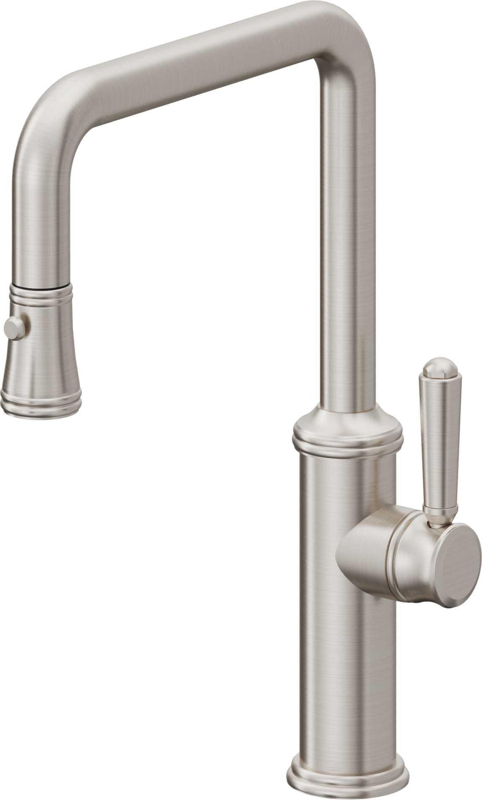 California Faucets Davoli Llave de Cocina Extraíble Tradicional - Surtidor Quad - Acero Inoxidable Ultra